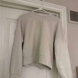 Lululemon Soft stream perfectly oversized cropped crew- bone￼